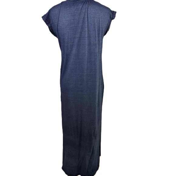Cloth & Stone Blue Ombre Nila Short Sleeves V-Neck Maxi Dress Size Small - Picture 4 of 7
